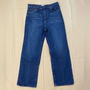 Reformation Wilder High Rise Wide Leg Cropped Jeans